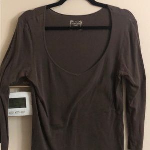Brown long sleeve T-shirt